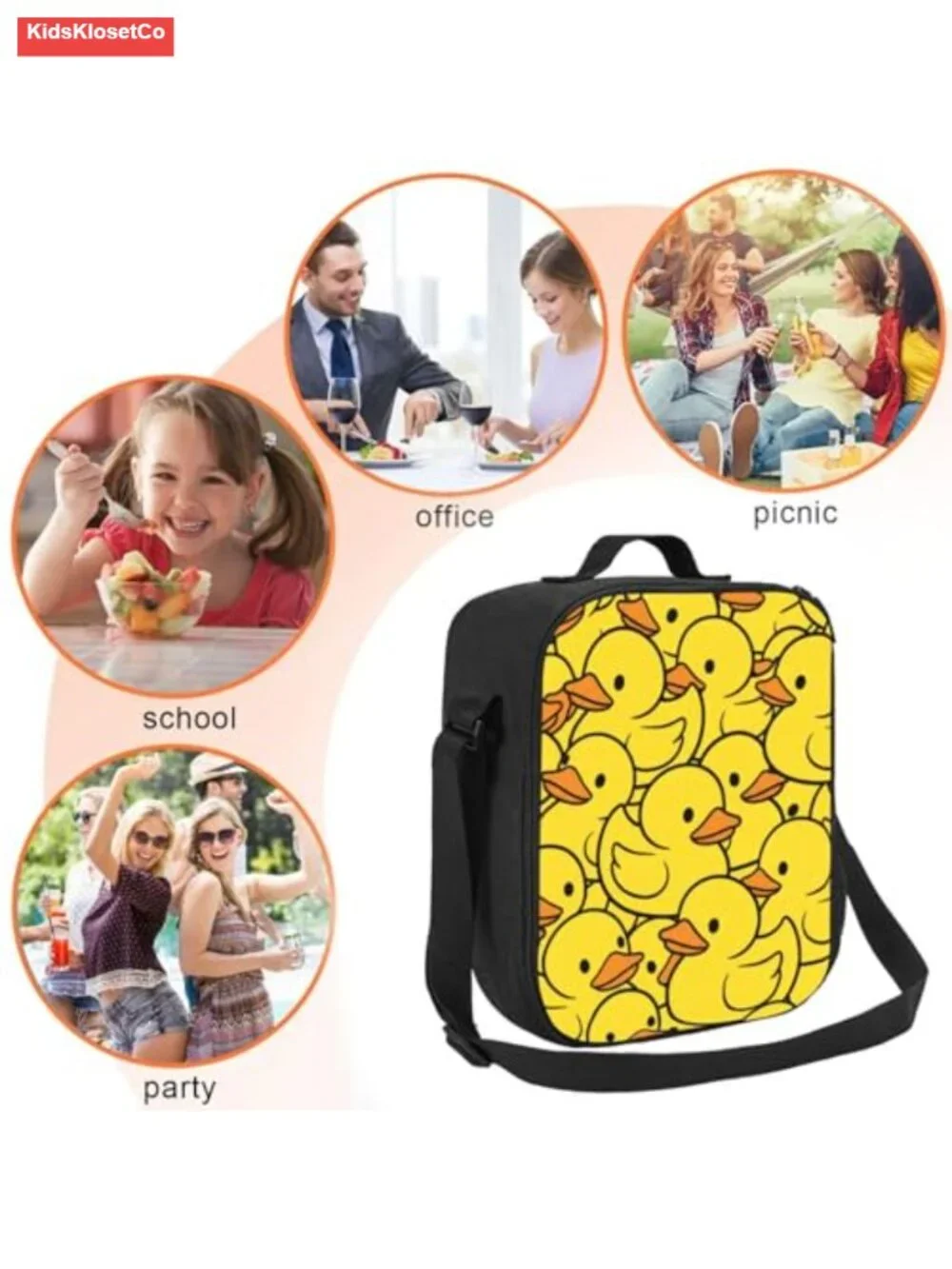 Insulated Lunch Bag for Kids & Adults - Leakproof Thermal Tote with Adjustable